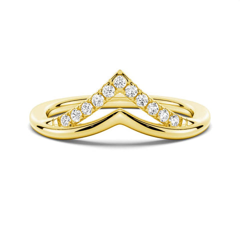 Round Cut Moissanite Diamond Wedding Band Sterling Silver Ring