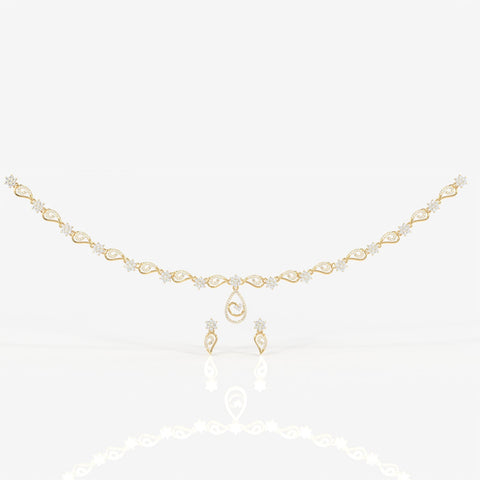 Round Cut Moissanite Diamond Wedding Sterling Silver Necklace