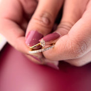 Simple Classic Moissanite Diamond Sterling Silver Engagement Ring
