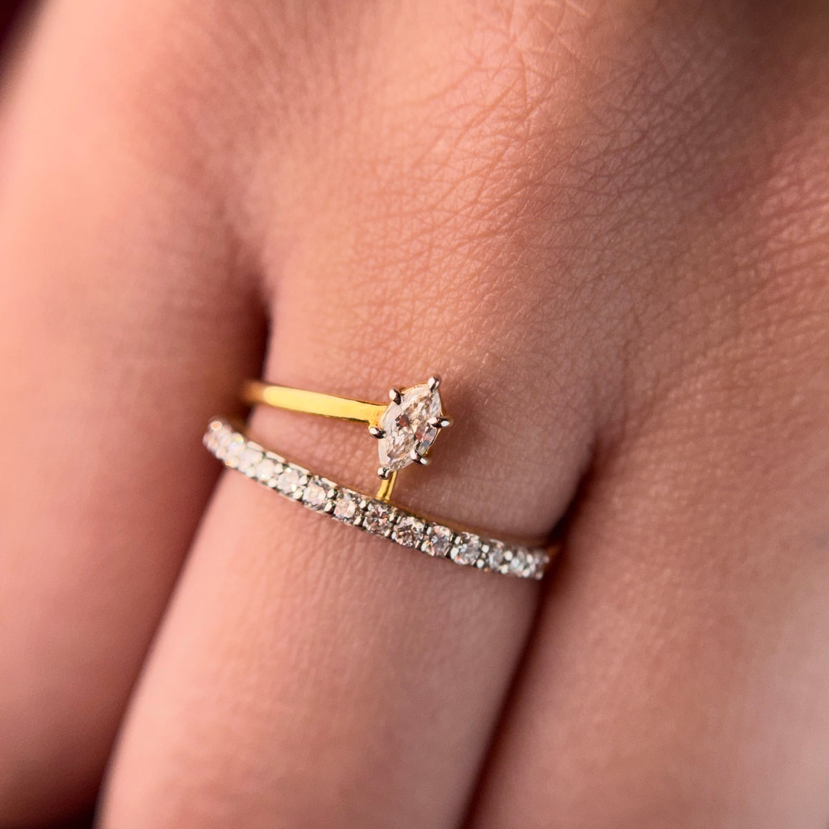 Simple Classic Moissanite Diamond Sterling Silver Engagement Ring