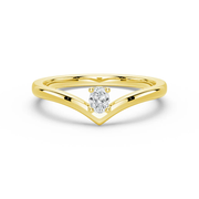 Oval Cut Moissanite Diamond Solitaire Sterling Silver Ring