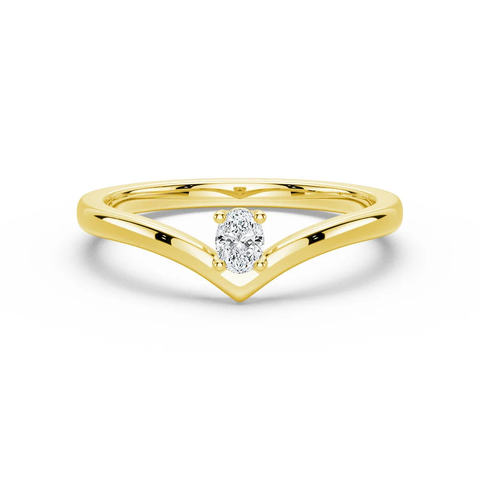 Oval Cut Moissanite Diamond Solitaire Sterling Silver Ring