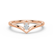 Oval Cut Moissanite Diamond Solitaire Sterling Silver Ring
