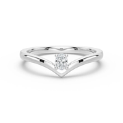 Oval Cut Moissanite Diamond Solitaire Sterling Silver Ring