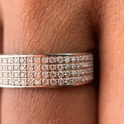 Bold Majesty Moissanite Diamond Men's Sterling Silver Ring