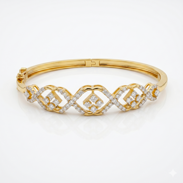 Simple Elegance Moissanite Diamond Fashion Sterling Silver Bracelet