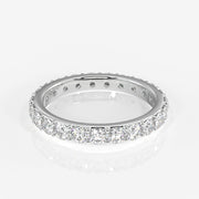 Affordable Round Cut Lab Grown Diamond Eternity 14k Gold Band Ring