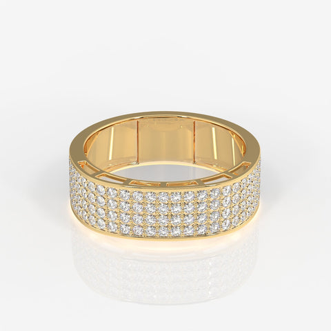 Bold Majesty Lab Grown Diamond Men's 14K Yellow Gold Ring