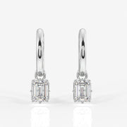 Buy Caratbazaar Emerald Cut Moissanite Diamond Dangle 14K Gold Earrings