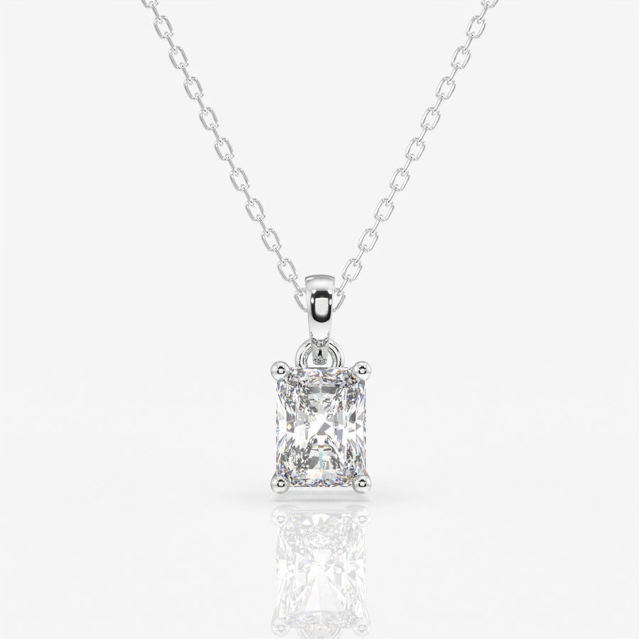 Buy Caratbazaar Radiant Cut Lab Grown Diamond Solitaire 14k Gold Pendant
