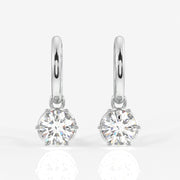 Buy Caratbazaar Round Cut Lab Grown Diamond Dangle 14K Gold Earrings
