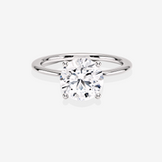 Buy Caratbazaar Round Cut Moissanite Diamond Classic Solitaire Engagement Sterling Silver Ring