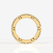 Buy Caratbazaar Round Cut Moissanite Diamond Eternity Band 18K Gold Ring