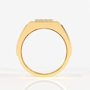 Buy Caratbazaar Royal Grid Lab Grown Diamond Men's 14K Yellow Gold Ring