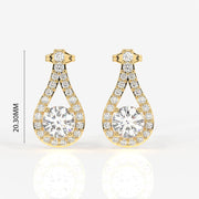 Buy Caratbazaar Twilight Sparkle Lab Grown Drop 14k Gold Earrings