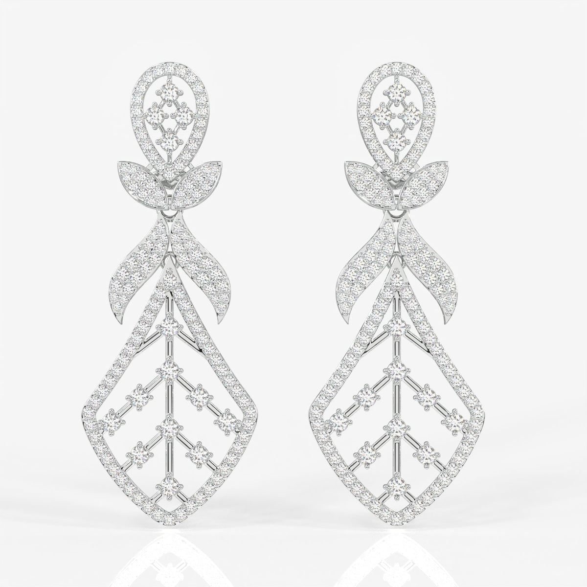 Buy Premium Celestial Bow Moissanite Danglers 14k Gold Earrings