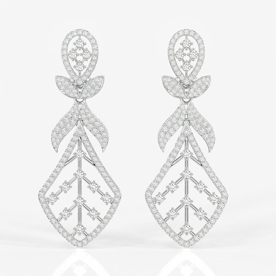 Buy Premium Celestial Bow Moissanite Danglers 14k Gold Earrings