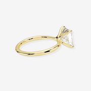 Caratbazaar Emerald Cut  Lab Grown Diamond Classic Solitaire Engagement 14k Gold Ring