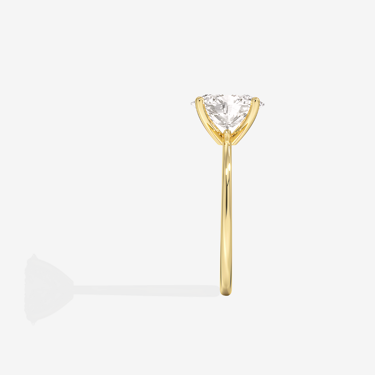 Caratbazaar Oval Cut Moissanite Diamond Classic Solitaire Engagement Sterling Silver Ring