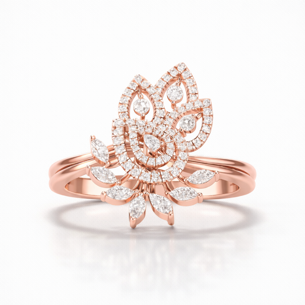 Women's Moissanite Diamond Daily Wear Sterling Silver Ring