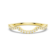 Round Cut Moissanite Diamond Wedding Band Sterling Silver Ring