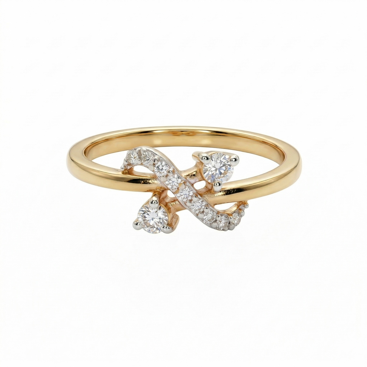 Simple Elegance  Moissanite Diamond Sterling Silver Engagement Ring
