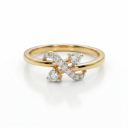 Simple Elegance  Moissanite Diamond Sterling Silver Engagement Ring