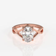 Get Oval Cut Moissanite Diamond Engagement Sterling Silver Ring