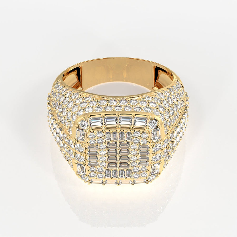 Grand Emperor Lab Grown Diamond Men's 14K Yellow Gold Ring