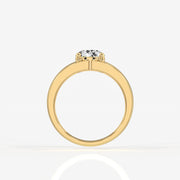 Portuguese Moissanite Diamond, Simple Classic Men's Sterling Silver Ring