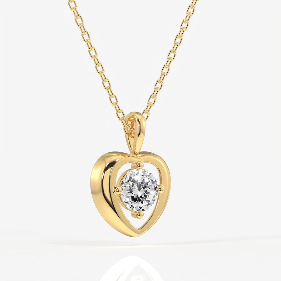 Portuguese Cut Moissanite Diamond Fashion Sterling Silver Pendant