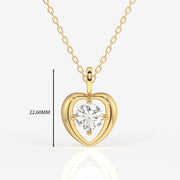 Round Cut Moissanite Diamond Fashion Sterling Silver Pendant