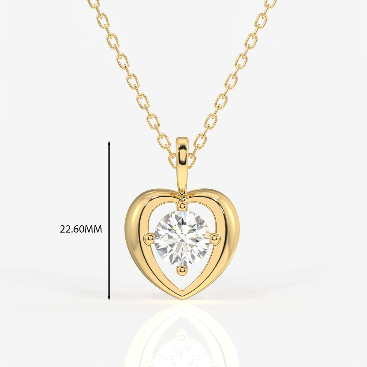 Round Cut Moissanite Diamond Fashion Sterling Silver Pendant