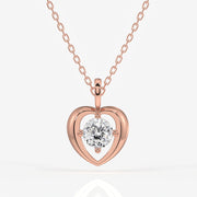 Portuguese Cut Moissanite Diamond Fashion Sterling Silver Pendant