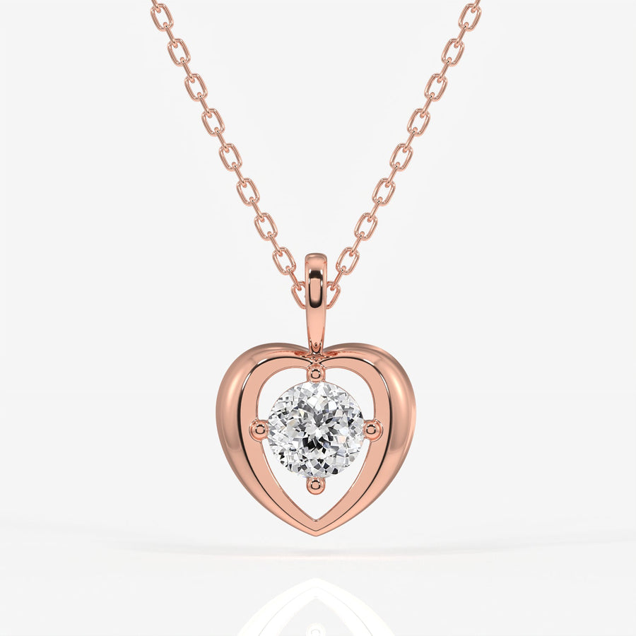 Portuguese Cut Moissanite Diamond Fashion Sterling Silver Pendant