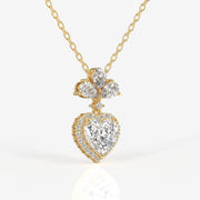 Heart Cut Moissanite Diamond Fashion Sterling Silver Pendant