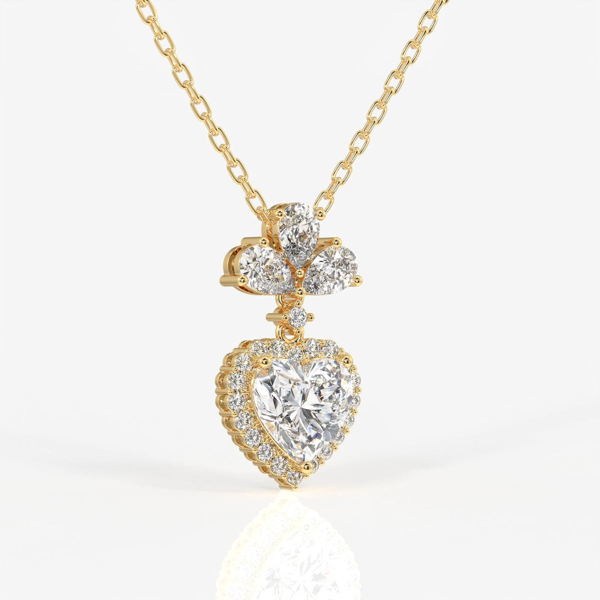 Heart Cut Moissanite Diamond Fashion Sterling Silver Pendant