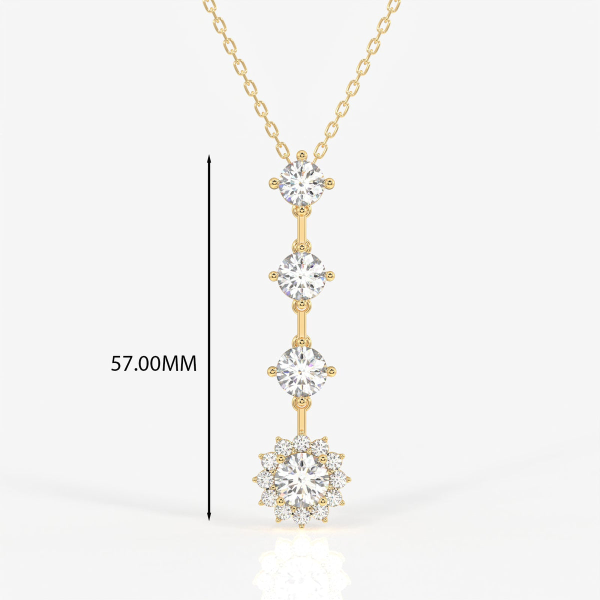 Round Cut Moissanite Diamond Fashion Sterling Silver Pendant