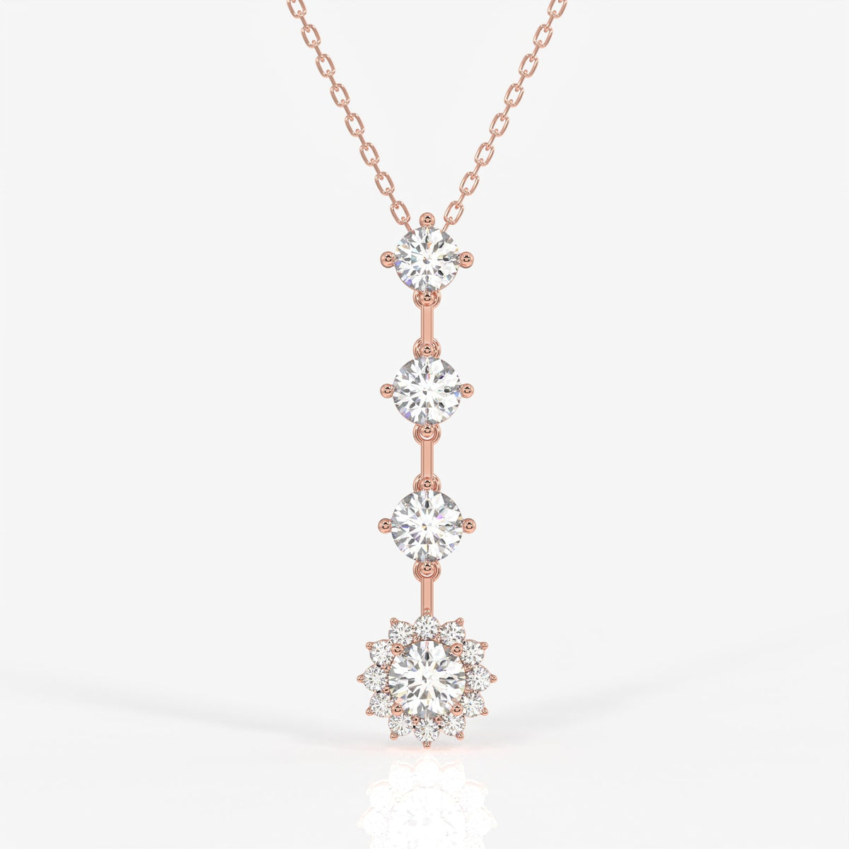 Round Cut Moissanite Diamond Fashion Sterling Silver Pendant