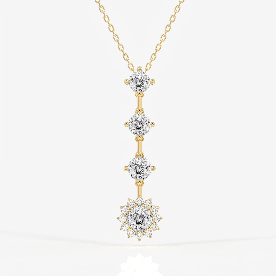 Portuguese Cut Moissanite Diamond Fashion Sterling Silver Pendant