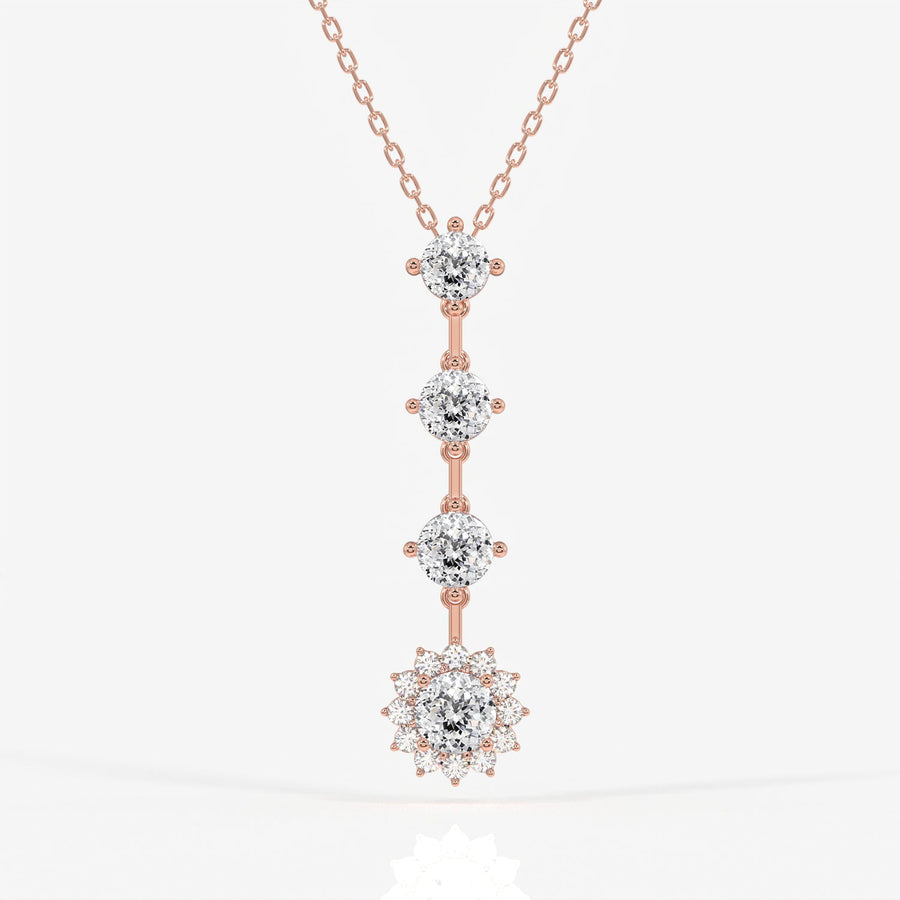 Portuguese Cut Moissanite Diamond Fashion Sterling Silver Pendant