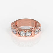Round Cut Moissanite Diamond Wedding Band Sterling Silver Ring