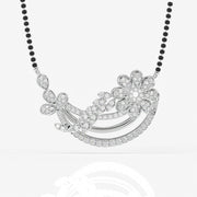 Round Cut Moissanite Diamond Women's Sterling Silver Mangalsutra