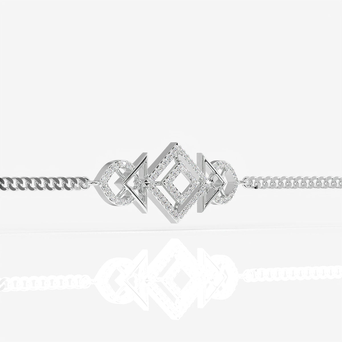 Trikonya Sterling Silver Men's Bracelet