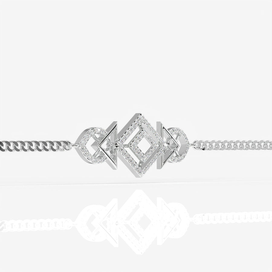 Trikonya Sterling Silver Men's Bracelet