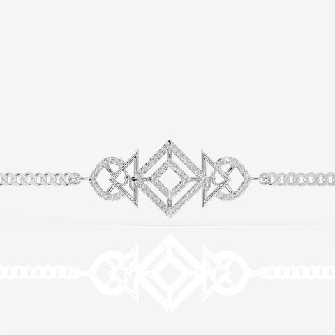 Trikonya Sterling Silver Men's Bracelet
