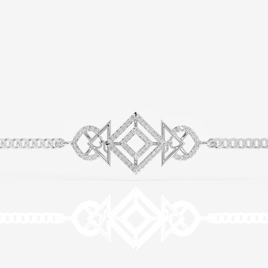 Trikonya Sterling Silver Men's Bracelet