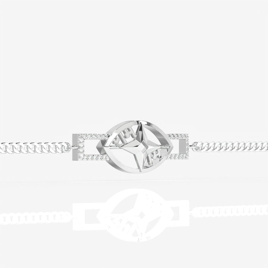 Ramojwala Sterling Silver Men's Bracelet