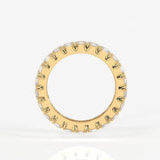 Asscher Cut Moissanite Diamond Eternity Band Sterling Silver Ring