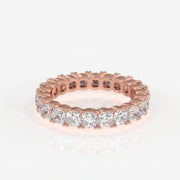 Cushion Cut Moissanite Diamond Eternity Band Sterling Silver Ring